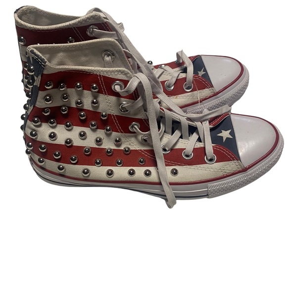 WOMEN Converse CTAS Studded Americana High Top sneakers size 7 like new